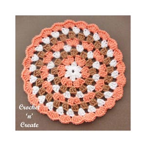 Crochet Granny Doily Crochet Pattern (DOWNLOAD) CNC100