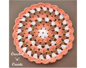 Crochet Granny Doily Crochet Pattern (DOWNLOAD) CNC100