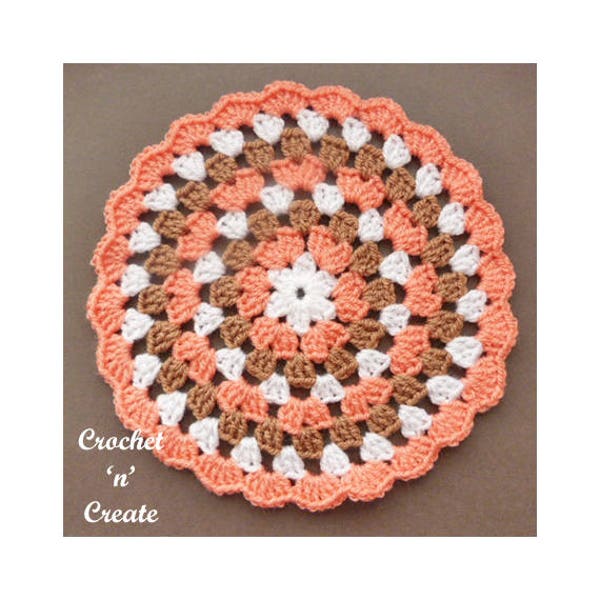 Crochet Granny Doily Crochet Pattern (DOWNLOAD) CNC100