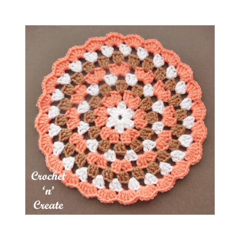 Crochet Granny Doily Crochet Pattern DOWNLOAD CNC100 image 1