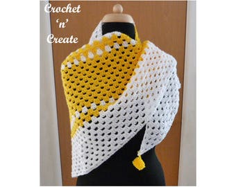Crochet Granny Shawl Crochet Pattern (DOWNLOAD) CNC111