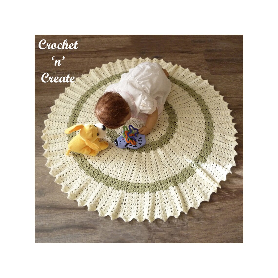 Crochet Circular Baby Blanket Pattern DOWNLOAD CNC439 Etsy