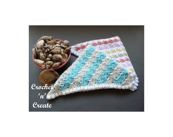 Crochet C2C Washcloth Crochet Pattern (DOWNLOAD) CNC199