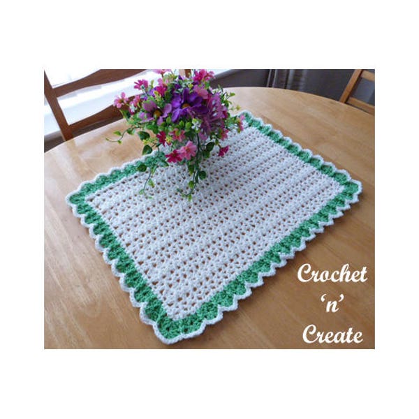 Crochet Dining Table Mat Crochet Pattern (DOWNLOAD) CNC92