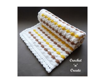 Crochet Shell Stroller Blanket Crochet Pattern (DOWNLOAD) P27