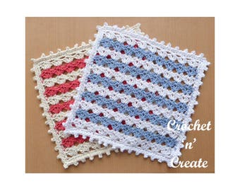 Crochet Square Doily Crochet Pattern (DOWNLOAD) CNC112