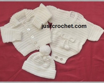 Boys 3 piece outfit Baby Crochet Pattern (DOWNLOAD) 105