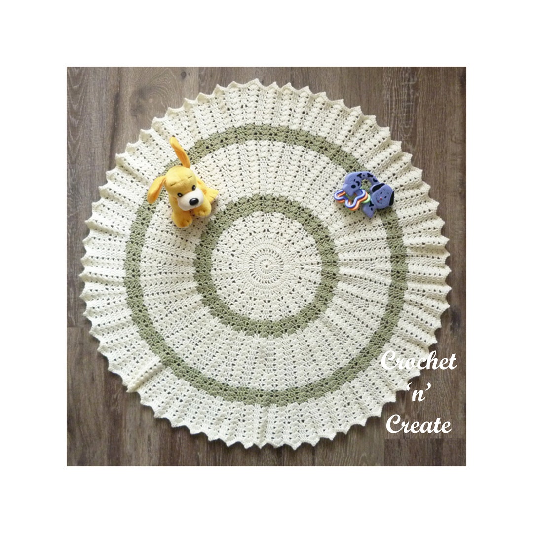 Crochet Circular Baby Blanket Pattern DOWNLOAD CNC439 Etsy