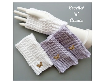 Crochet Winter Chill Fingerless Gloves Crochet Pattern (DOWNLOAD) CNC334