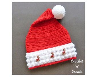 Crochet Santa Hat Crochet Pattern (DOWNLOAD) P67