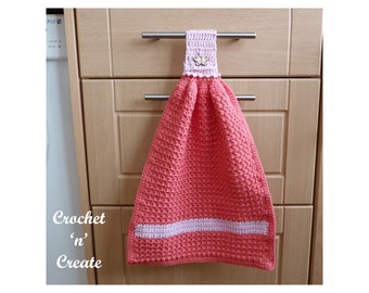 Crochet Hanging Kitchen Towel Crochet Pattern (DOWNLOAD) CNC220