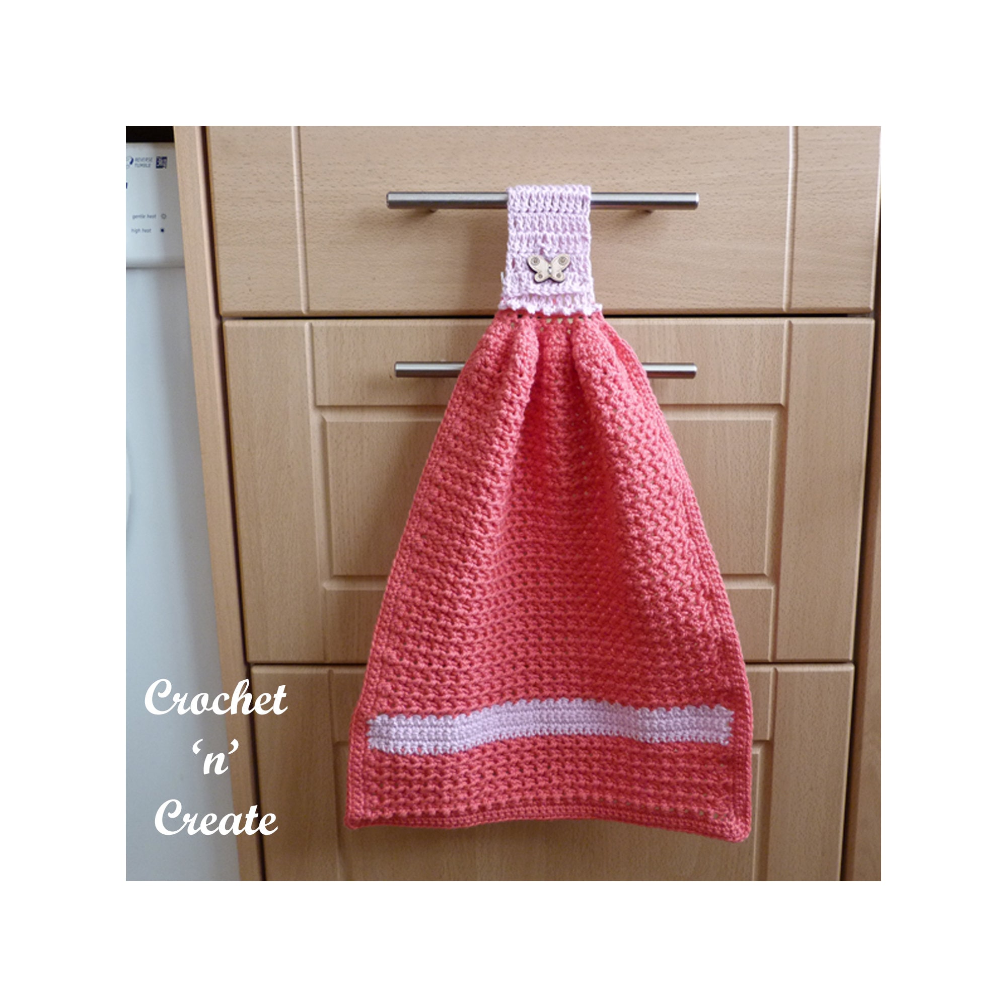 Hanging Kitchen Towel pattern by Crochet 'n' Create