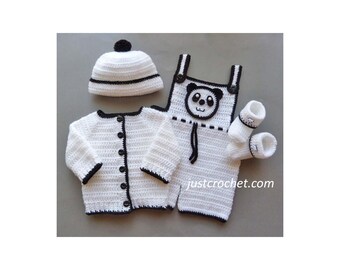 Crochet Panda Set Crochet Pattern (DOWNLOAD) JC174