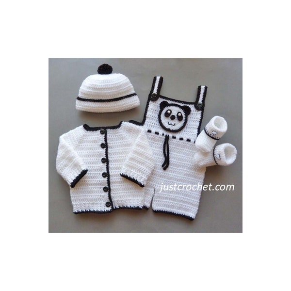 Crochet Panda Set Crochet Pattern (DOWNLOAD) JC174