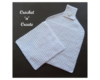 Crochet Moss Dishcloth and Towel Crochet Pattern (DOWNLOAD) CNC277