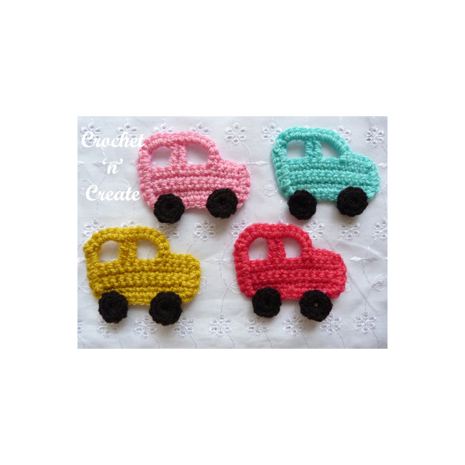 Crochet Car Applique Crochet Pattern DOWNLOAD CNC166 Etsy