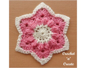 Crochet Star Motif Crochet Pattern (DOWNLOAD) CNC116