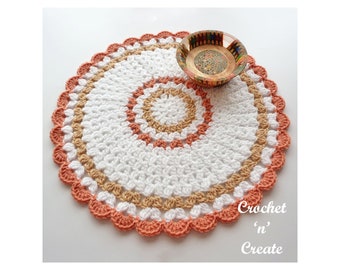 Crochet Cluster Doily Mat Crochet Pattern (DOWNLOAD) CNC307