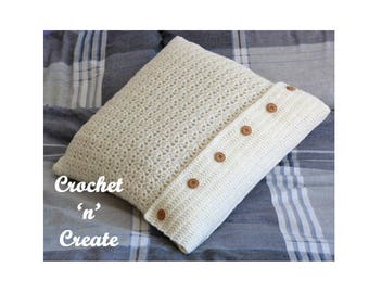 Throw Pillow Cover Crochet Pattern (DOWNLOAD) CNC43