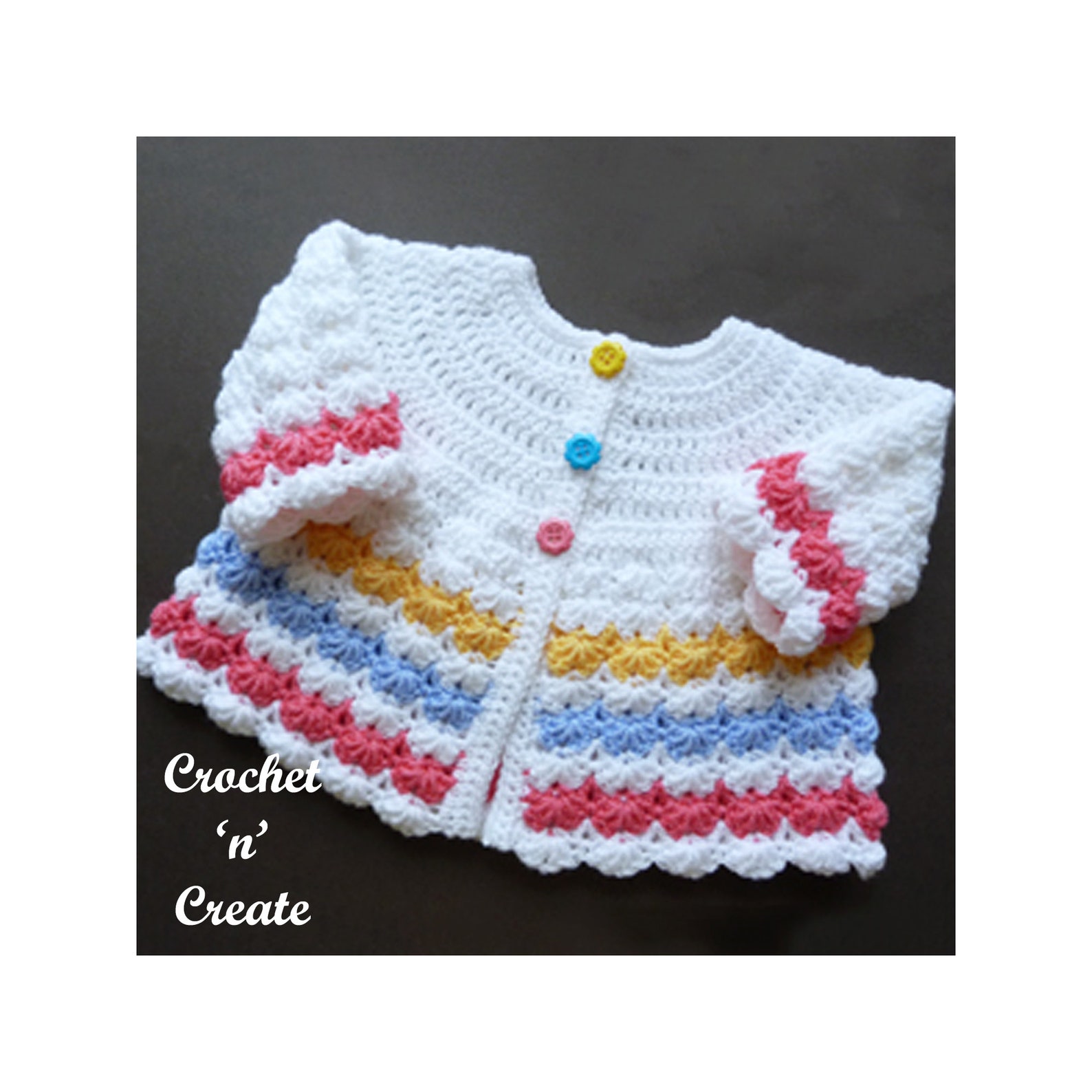 Crochet Pattern Bundle of 10 Baby Coats 03 Months Cncbc Etsy
