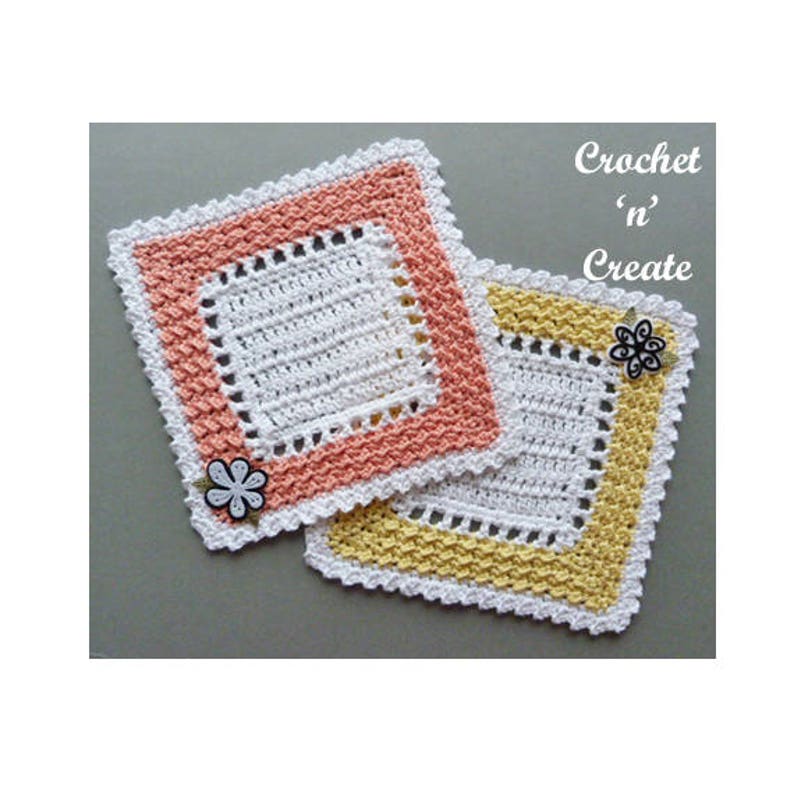 Square Doily Crochet Pattern DOWNLOAD CNC51 image 1