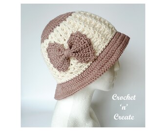 Crochet Brimmed Summer Hat Crochet Pattern (DOWNLOAD) CNC278