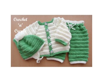Crochet Boys Puff Stitch Outfit Crochet Pattern (DOWNLOAD) FJC93