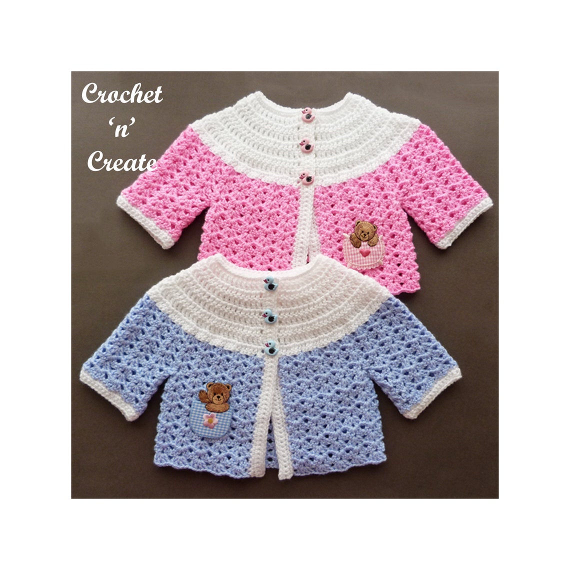 Crochet Pattern Bundle of 10 Baby Coats 03 Months Cncbc Etsy