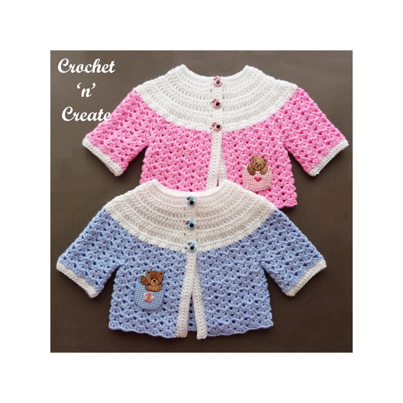 Crochet Pattern Bundle of 10 Baby Coats 03 Months Cncbc Etsy