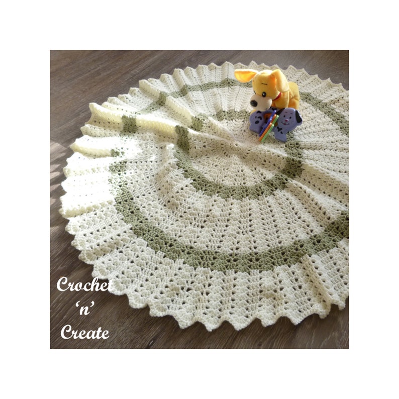 Crochet Circular Baby Blanket Pattern DOWNLOAD CNC439 Etsy