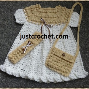 Dress, headband and purse Baby Crochet Pattern (DOWNLOAD) 74