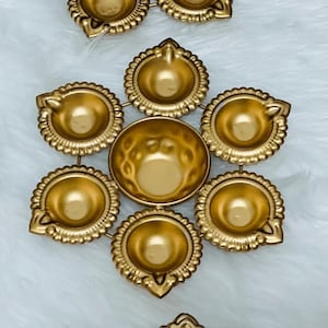 Decorative Diya Urli Bowl (6 Inches) - Candle Holders, Diwali Decor, Festive Gifts, Office & Table Decor, Wedding Pooja | With Gift Box