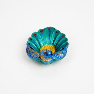 Handmade Peacock Diya Set of (12 pcs) with Cotton Wicks | Decorative Clay Oil Lamps in Gift Box | Traditional Festival Diyas for Diwali