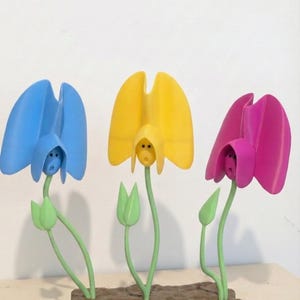 Fichiers Impression 3D Fleurs Chantantes Alice au pays des merveilles- Modèle 3MF/STL - Décoration Pays des Merveilles - Figurine à Peindre