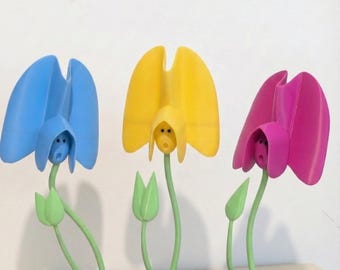 3D Printing Files Singing Flowers Alice in Wonderland - Model 3MF/STL - Wonderland Decoration - Paintable Figurine