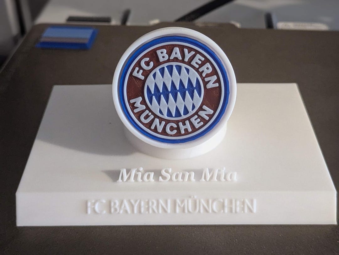 Bayern Munich Logo STL File With Base | 3D Printable Model for Football ...