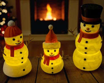 Snowman Tealight Holder STL File | No Supports | 3D Printable Christmas Model | Winter Decoration | Digital Download