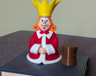 King of Hearts STL/3MF File - Alice in Wonderland - Multi-Color 3D Printable Figurine - King of Hearts 3D Model STL