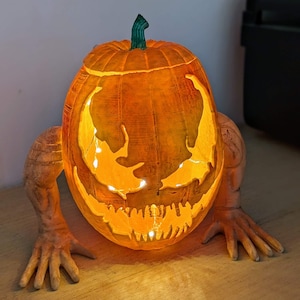 STL-bestanden | Halloween pompoen | snoepdoos of lamp | angstaanjagende decoratie