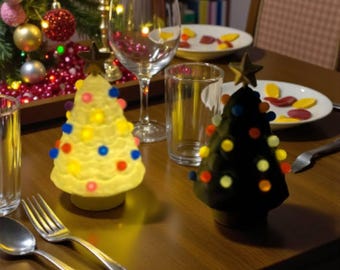 3D Printable STL Christmas Tree – LED Christmas Decoration, Interchangeable Baubles, No Supports, STL File for 3D Printer