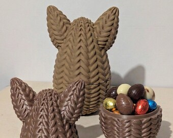 STL file Easter egg box crochet pattern - 3D printing without supports - Chocolate storage & Kawaii decoration - Instant download