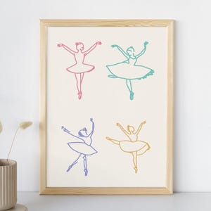 Custom Ballet Line Art Poster: Minimalist Dance Wall Decor