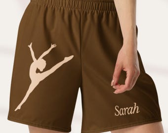 Shorts de baile personalizados: silueta de bailarina, ropa deportiva