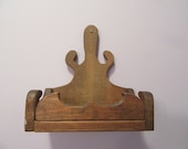 Wall mounted wood shelf- sconce- knick knack or candle stand with shelf - very nice condition, hand crafted, solid - FREE SHIPPING