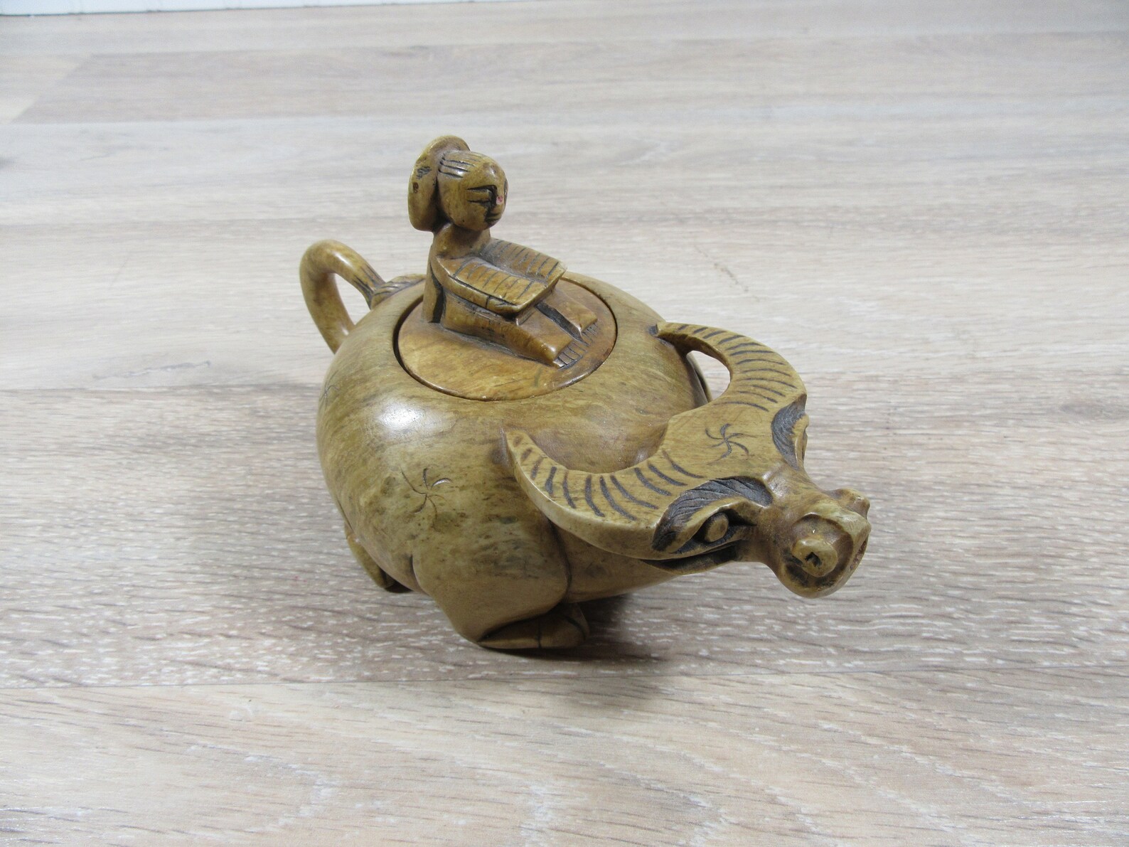 Carved Stone Teapot With Lid and Handle Vintage Vietnam Hand Etsy