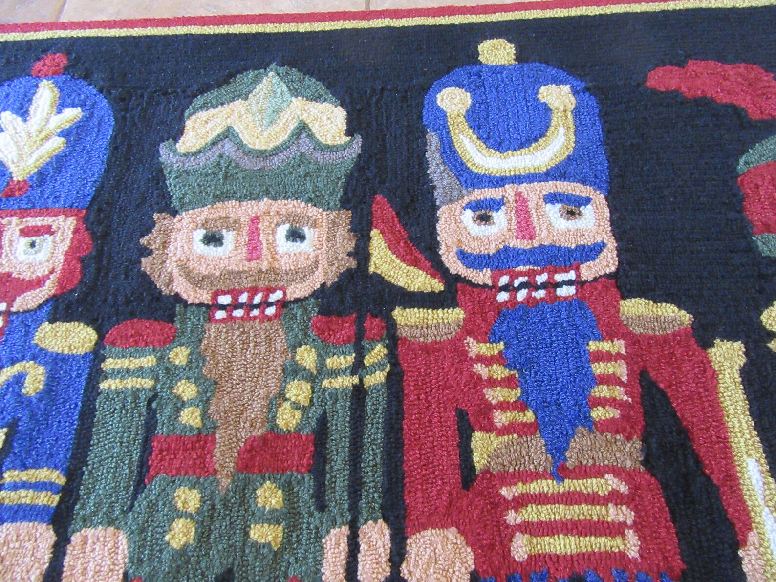 Nutcracker hooked rug holiday rug area rug Nutcracker Etsy