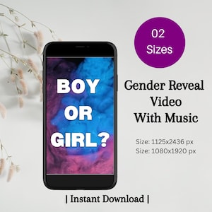 C'est une fille vidéo faire-part de grossesse, faire-part de bébé numérique | Révélation du sexe dans une vidéo, annonce du compte à rebours de la vidéo sur les réseaux sociaux
