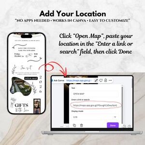 editable Canva grad website invite for girls
