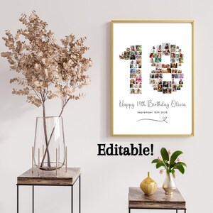 Plantilla de collage de fotos para el 18.° cumpleaños, cartel de bienvenida para el 18.° cumpleaños, cartel de hito con foto para el 18.° cumpleaños sin distinción de género, mira quién tiene 18 años, Canva