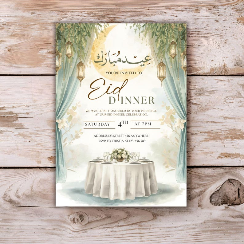 iftar dinner digital invitation for ramadan gathering